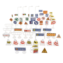 56 pieces Kids Block Street Traffic Signs Kid Children's Educational Toy for Traffic Knowledge Learning Car & Train Playset Gift 2024 - buy cheap