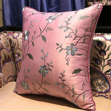 Travesseiro clássico com flor de alcinha, 50x50cm, almofada bordada, decorativa para cadeira 2024 - compre barato