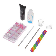 8 piezas DIY Kit de manicura UV Kit de herramientas de extensión de uñas conjunto de limas de uñas cepillo de cutícula herramienta de la manicura 2024 - compra barato
