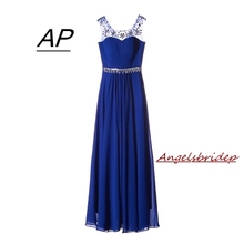 ANGELSBRIDEP-vestido De noche De cuello alto, joya bonita, cristales De cintura y cuentas, Túnica De noche, vestido De fiesta, cola, para niñas 2024 - compra barato