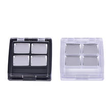 One Piece 4 Grids Eyeshadow Case Empty Cosmetic Blusher Compact Clear and Black Base 4 Palettes Pans Eye shadow Container 2024 - buy cheap