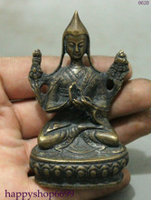 Estatua de Buda de bronce puro antiguo budista Tantra del Tíbet. 2024 - compra barato