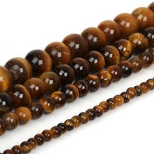Miçangas de pedra tigerolho redondo natural mais populares fashion 15 "para fazer joias diy 4mm 6mm 8mm 10mm 2024 - compre barato
