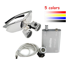 Quality Guarantee 2.5X 320mm Loupe Dentist dental loupes Dental Surgical Binocular Loupes with LED Head Light Lamp silver 2024 - buy cheap