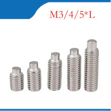 Tornillo de tubo cilíndrico hexagonal, tornillos de fijación de acero inoxidable SUS304, M3/M4/M5 * L DIN915, 100 Uds. 2024 - compra barato
