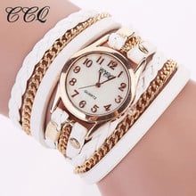 Часы CCQ, роскошные брендовые винтажные часы с кожаным браслетом, мужские и женские наручные часы, кварцевые часы для девушек, часы для платья, женские часы # N05 2024 - купить недорого