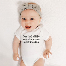 One Day I Will Be As Great A Woman As My Grandama Newborn Baby Girl Bodysuits Summer Short Sleeve Cute Clothes Onesie Wear 2024 - buy cheap