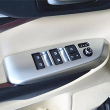 Bbincar ABS Хромированная дверь подлокотник кнопка переключения окна Крышка панели ободок Накладка для 2014 2015 Toyota Highlander Kluger XU50 2024 - купить недорого