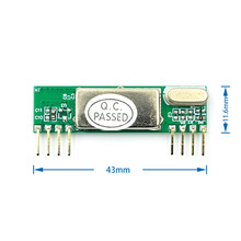 Rxb6 433mhz superheterodyne módulo receptor sem fio braço/avr 2024 - compre barato