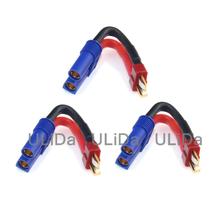 3PCS EC5 Female to T-Plug Male (Deans Style) Adapter Connector / 12AWG Wire For RC 2024 - buy cheap
