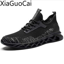 Zapatillas de deporte transpirables para hombre, zapatos informales de ocio para exteriores, zapatos planos de viaje negros, novedad 2024 - compra barato