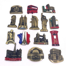 Metal France US Italy Dubai Malaysia India Israel Fridge Magnets Tourist Souvenirs Refrigerator Magnetic Stickers 2024 - buy cheap