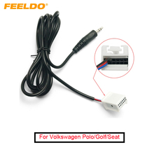FEELDO-Cable adaptador de Audio estéreo para coche, Cable auxiliar macho de 3,5mm para Volkswagen Polo/Golf/Seat Ibiza, Radio OEM RCD210/310 # AM1673, 1 unidad 2024 - compra barato
