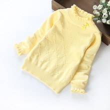 Children Clothing New 2019 Autumn and Winter Girls Sweater Kids Knitted Sweaters Cute Bow Outerwear Baby Girl Pullovers 1-14Y 2024 - buy cheap