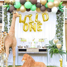 Leeiu 16 Inch Gold Wild One Foil Balloons Kids 1st Birthday Decoration Letter Ballons Baby Shower One Year Birthday Party Supply 2024 - buy cheap