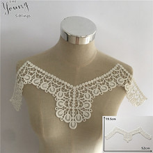 New arrive White Lace Collar Embroidery Applique Neckline Lace Collar Embellishments Trims Wedding Dress Accessories YL1723 2024 - buy cheap