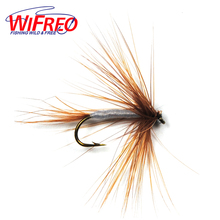 Wifreo-mosca marrón para pesca con mosca, 10 Uds., 10 #, Hackle Dun 2024 - compra barato
