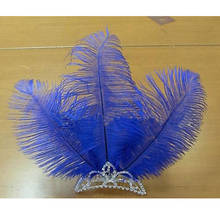 Custom Made Ballet Feather Headwear With Crown Solo Dance,Blue Bird Ornament Crystal Free Shipping HDE022 2024 - buy cheap