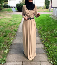 Платье абайя, длинный рукав, плиссированное, длинное, мусульманское, Рамадана, 2019 2024 - купить недорого