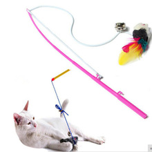 Soft Fleece False Mouse Cat Toys Colorful Bird Feather Pet Cat Toy Feather Catcher Teaser Wand Toy for Cats  Kitten Products 2024 - buy cheap