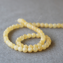 New 6mm Yellow turkey chalcedony round loose beads,fashion style fit DIY jewelry making wholesale 2024 - buy cheap