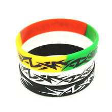 1PC Fashion Ghana Silicone Bracelet&Bangles Black White Color Silk screen  Silicone Wristband for Adults jewelry Gifts SH273 2024 - buy cheap