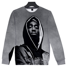 American Rapper Tupac 2PAC 3D Slim Round Neck Long Sleeve Sweatshirt Leisure HIP HOP Trend Casual Round Neck Sweatshirt 2024 - buy cheap