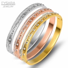 Fysara pulseira feminina de strass e cristais, bracelete retrô, cor de ouro, joia de personalidade, casamento 2024 - compre barato