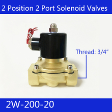 Válvula Solenoide de aire y agua de 3/4 ", 2 posiciones, 2 puertos, 12V, 2W200-20, DC24V, AC110V, AC220V, Envío Gratis 2024 - compra barato