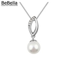 BeBella-collar con colgante de perlas para mujer, joyería hecha con cristales Swarovski, regalo de moda para chicas 2024 - compra barato