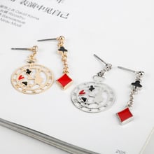 dongsheng Alice Metal Enamel Rabbit Alice Atud Earrings Gold Cartoon Icon Earring Fashion Jewelry-15 2024 - buy cheap