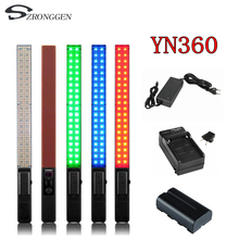 YONGNUO-Luz LED de mano YN360 para vídeo y fotografía, 3200k, 5500k, RGB, colorida, adaptador de CA opcional, kit de batería 2024 - compra barato