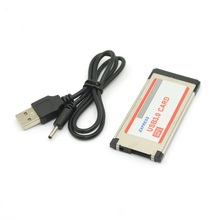 50pcs / lots Express Card 34mm to Single Port USB 3.0 Adapter with Power for Laptop Notebook ,By UPS 2024 - buy cheap