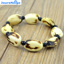 Natural JoursNeige Bodhi Tianshan retrocederán Loto Blanco pulseras de perlas tamaño 23X15mm Buda pulsera de cuentas de oración Japa Mala joyería 2024 - compra barato