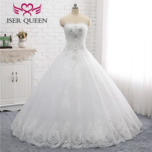Pretty Crystal Ball Gown Wedding Dress New Plus Size Off Shoulder Arab Beading Luxury Wedding Gown bride Dress WX0006 2024 - buy cheap
