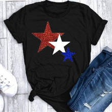Women Plus Size Summer T Shirt Five Pointed Star Printing Shirt Short Sleeve Casual Tops tee shirts femme camiseta mujer NEW 2024 - buy cheap