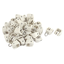 Hot Sale 40pc Plastic Swivel Eye Ring Curtain Track Rail Rollers Carrier White 2024 - buy cheap