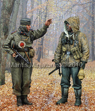 1/35 desta maneira! Kit de resina soldados gk cena tema militar moderno combinação sem revestimento cor 2024 - compre barato