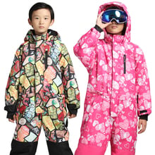 2019 Hooded One-piece Boys Skiing Sutis Sport Children Jumpsuit Windproof Girls SnowSuit Waterproof Kids Bodysuits 2024 - buy cheap