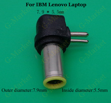 Adaptador de tomada dc de 2 pinos, 7.9*5.5mm para ibm lenovo notebook, adaptador universal para notebook, 7.9x5.5mm, terminal dc 7.9 5.5 2024 - compre barato