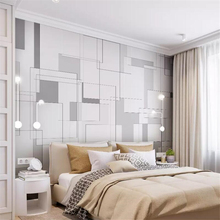 Beibehang пользовательские обои 3d фото роспись Геометрическая линия решетка в скандинавском стиле гостиная спальня фон настенные графические 3d обои 2024 - купить недорого