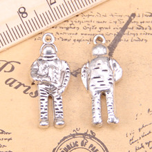 25pcs Jewelry Charms universe astronaut 31x13x6mm Antique Silver Plated Pendants Making DIY Handmade Tibetan Silver Jewelry 2024 - buy cheap
