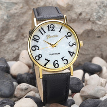 Новые женские часы из искусственной кожи с ремешком relogio feminino, Кварцевые аналоговые наручные часы с цифровым номером, популярные часы для женщин 2024 - купить недорого