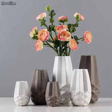 Простая Современная столешница ваза для цветов креативный скандинавский стиль Свадебная сушеная ваза для цветов керамические поделки украшения для дома и офиса 2024 - купить недорого