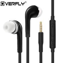 Overfly Wired Headphones Super Bass 3.5mm Earphones Headset Hands Free Earbuds with Mic For Xiaomi iPhone Samsung S4 S5 S6 S7 S8 2024 - buy cheap