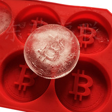 Novo design bitcoin silicone ice cube molde bandeja diy biscoitos de chocolate molde de cozimento de biscoito fabricante de cubos de gelo cozinha fabricantes de sorvete 2024 - compre barato