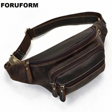 Genuine Leather Chest Bags Leather Bag Belt Men Phone Pouch Bags Travel Waist Pack Male Waist Bag Belt  2024 - buy cheap