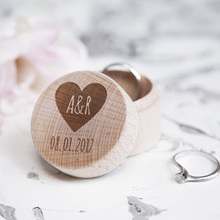 Personalized Wedding Ring Box, Wedding Decor Customized Wedding Gifts ,Wooden ring holder box,Rustic Wedding Ring Bearer Box, 2024 - buy cheap