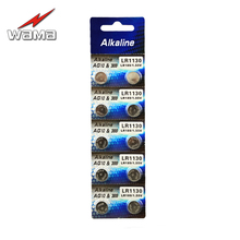 Baterías de botón desechables para reloj Akaline, paquete de 10 unids/paquete de baterías de botón Wama AG10 de 1,5 V, 389 SR54 LR54 SR1130W 2024 - compra barato