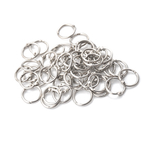 50Pcs 16mm Staple Book Binder 20mm Outer Diameter Loose Leaf Ring Keychain Circlip Ring 2024 - buy cheap